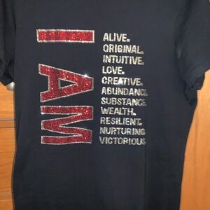 Ashro Black T-Shirt with Red and Silver Accents